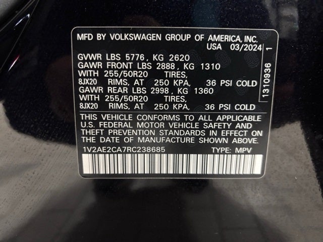 2024 Volkswagen Atlas Cross Sport 2.0T SEL R-Line