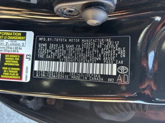 2012 Toyota Corolla S