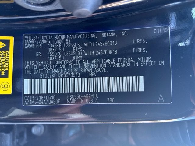 2019 Toyota Highlander XLE