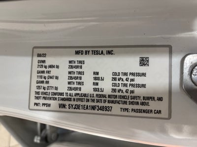2022 Tesla Model 3 Base