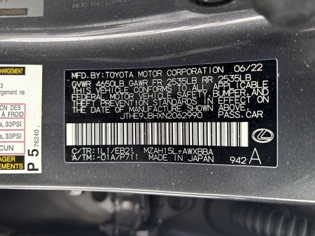 2022 Lexus UX 250h F SPORT