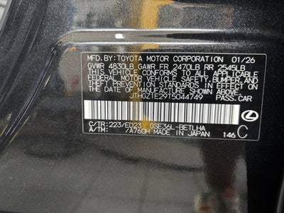2026 Lexus IS 350 F SPORT