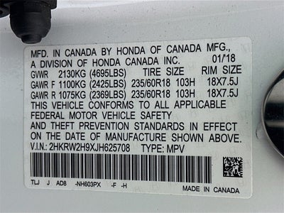 2018 Honda CR-V Touring