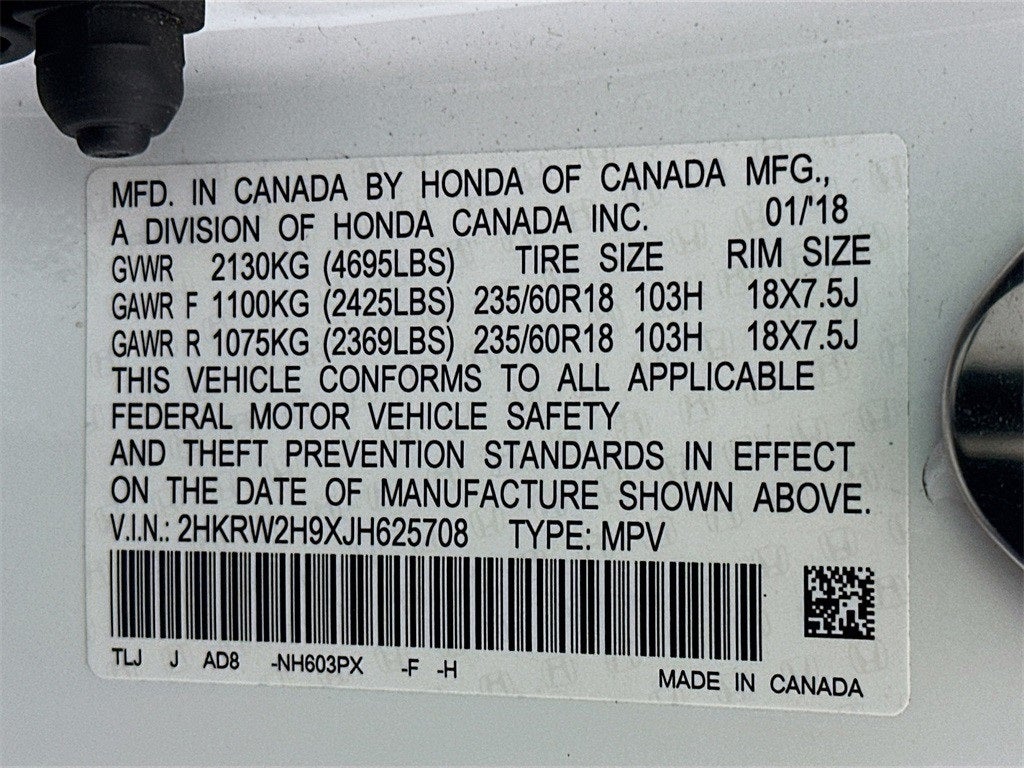 2018 Honda CR-V Touring