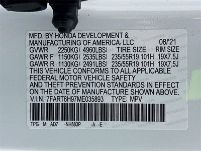 2021 Honda CR-V Hybrid Touring