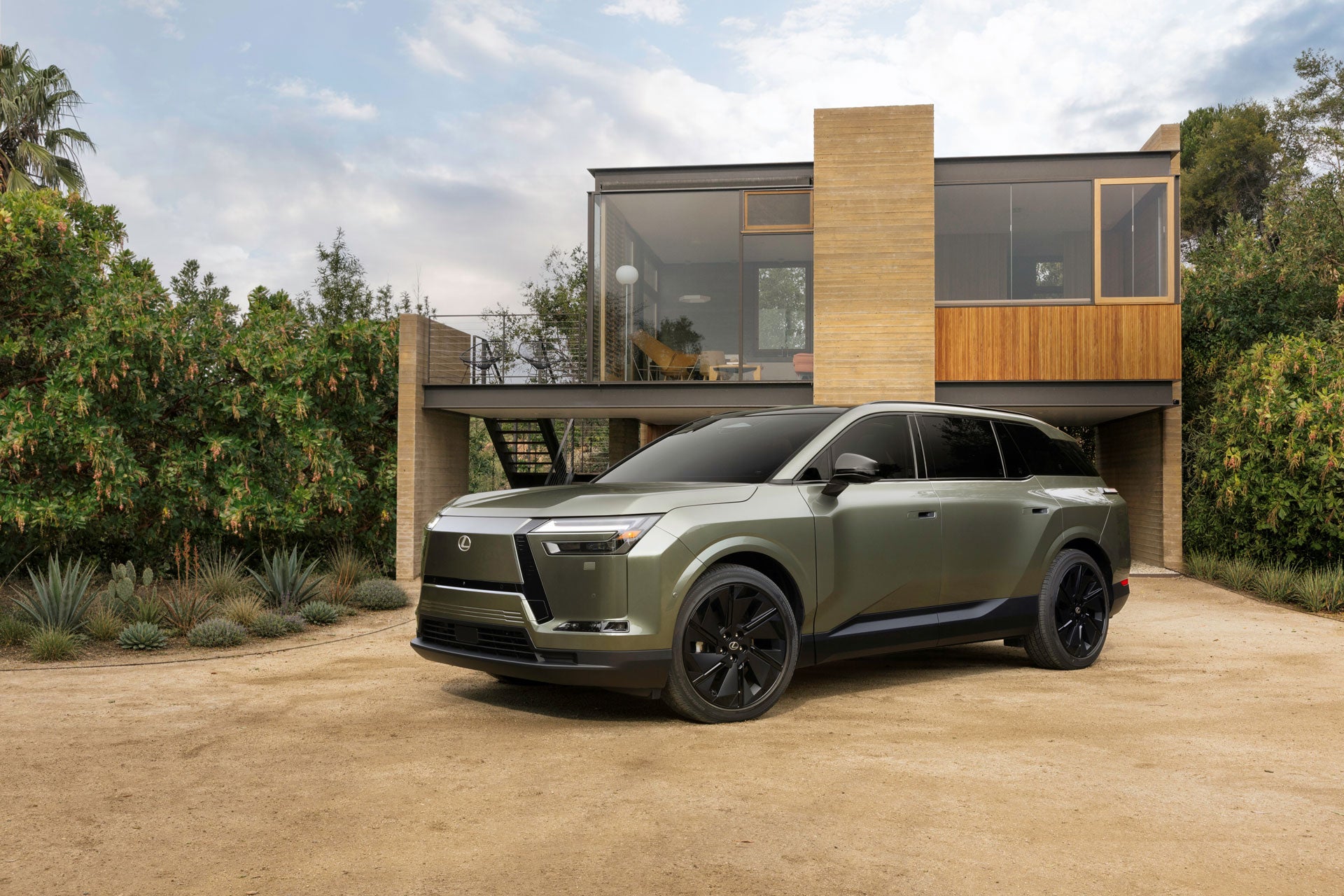 2027 Lexus TZ front three-quarter view in green